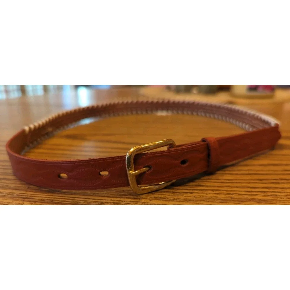 NOS Magic Forest Lake George NY Novelty Beaded Leather Belt Kids Youth Adult 30